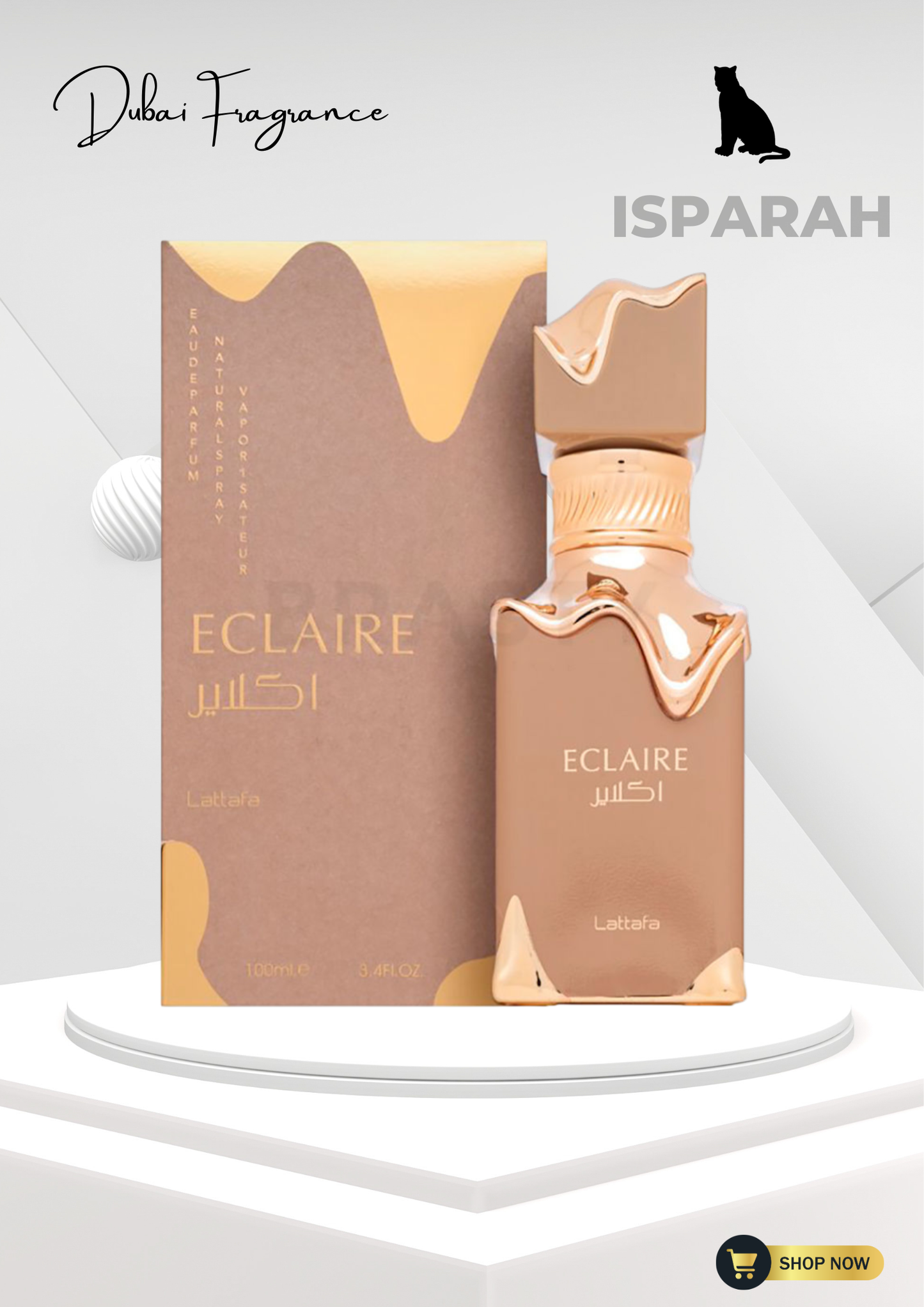 Éclaire by Lattafa sweet caramel vanilla gourmand Arabic perfume – long lasting women fragrance South Africa