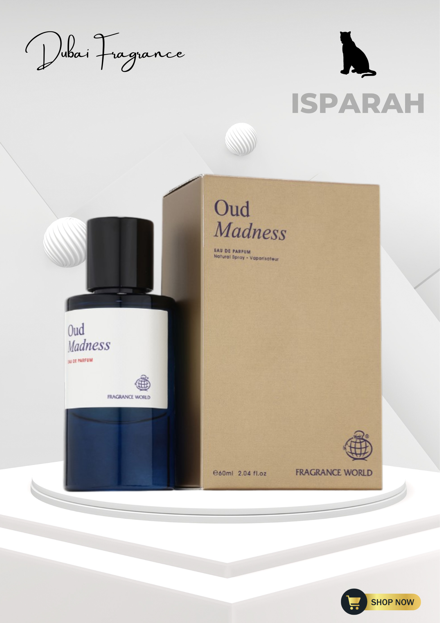 Oud Madness Arabic perfume bottle – long lasting woody spicy oud fragrance South Africa
