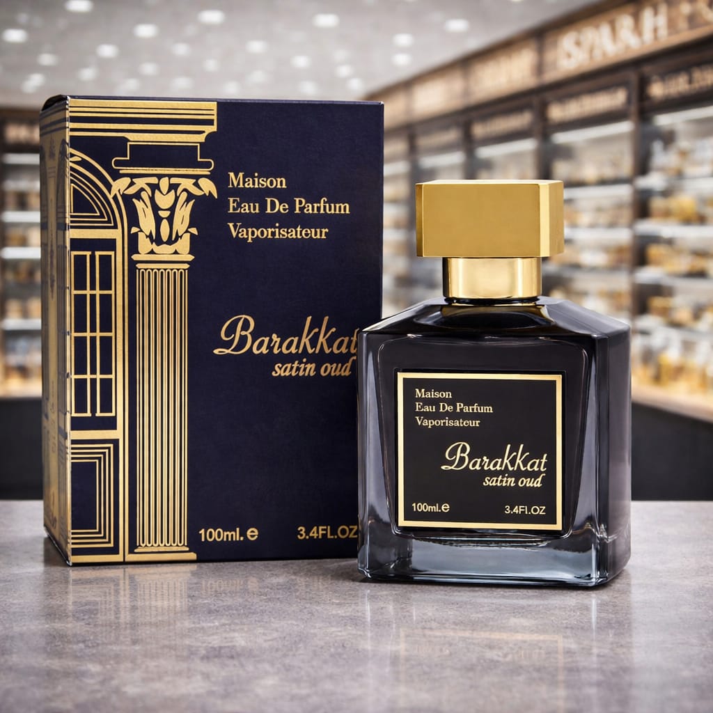 Barakkat Satin Oud luxury Arabic perfume bottle – long lasting rose oud unisex fragrance South Africa