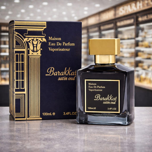 Barakkat Satin Oud luxury Arabic perfume bottle – long lasting rose oud unisex fragrance South Africa