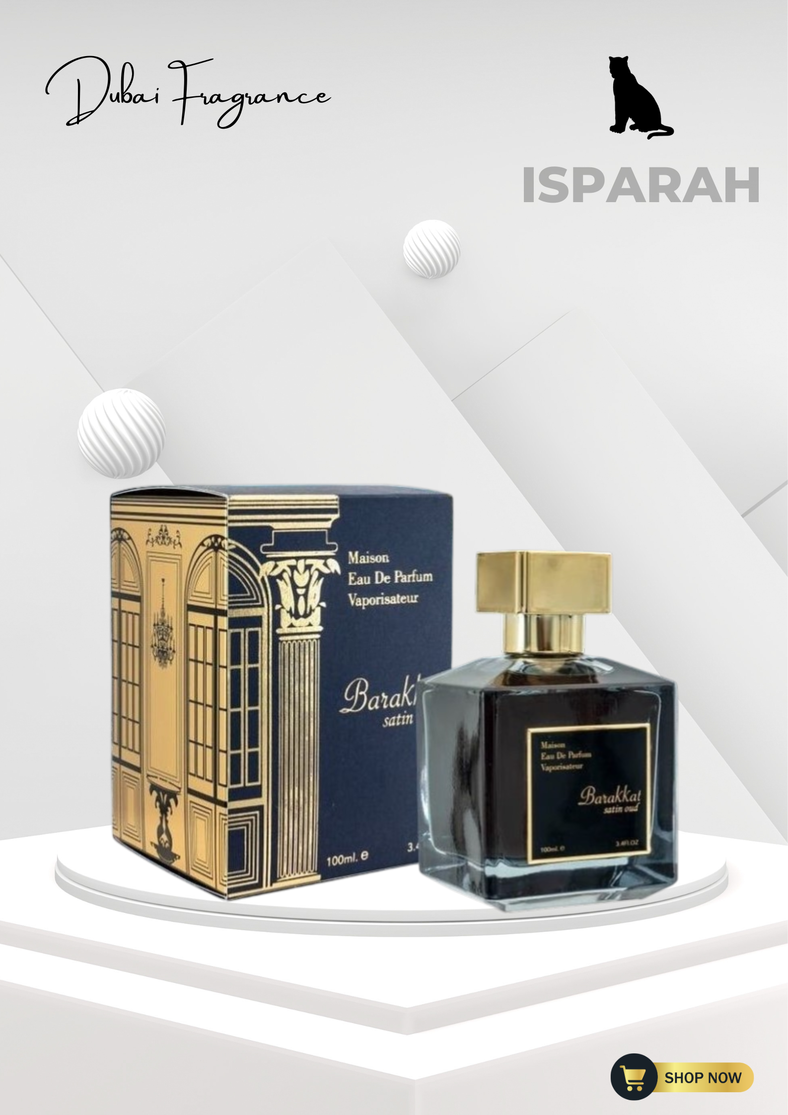 Barakkat Satin Oud luxury Arabic perfume bottle – long lasting rose oud unisex fragrance South Africa