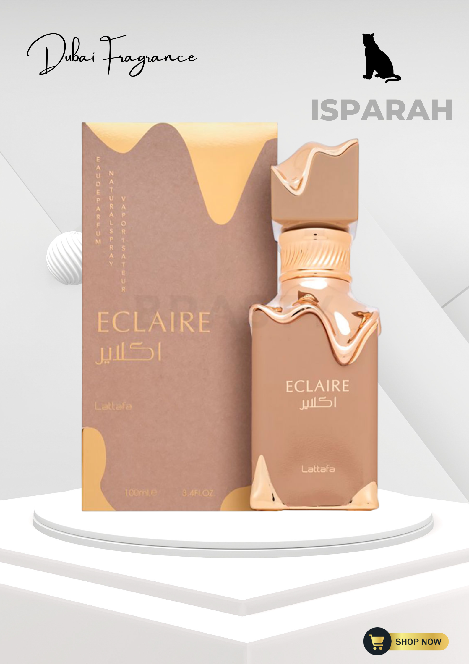 Éclaire by Lattafa sweet caramel vanilla gourmand Arabic perfume – long lasting women fragrance South Africa