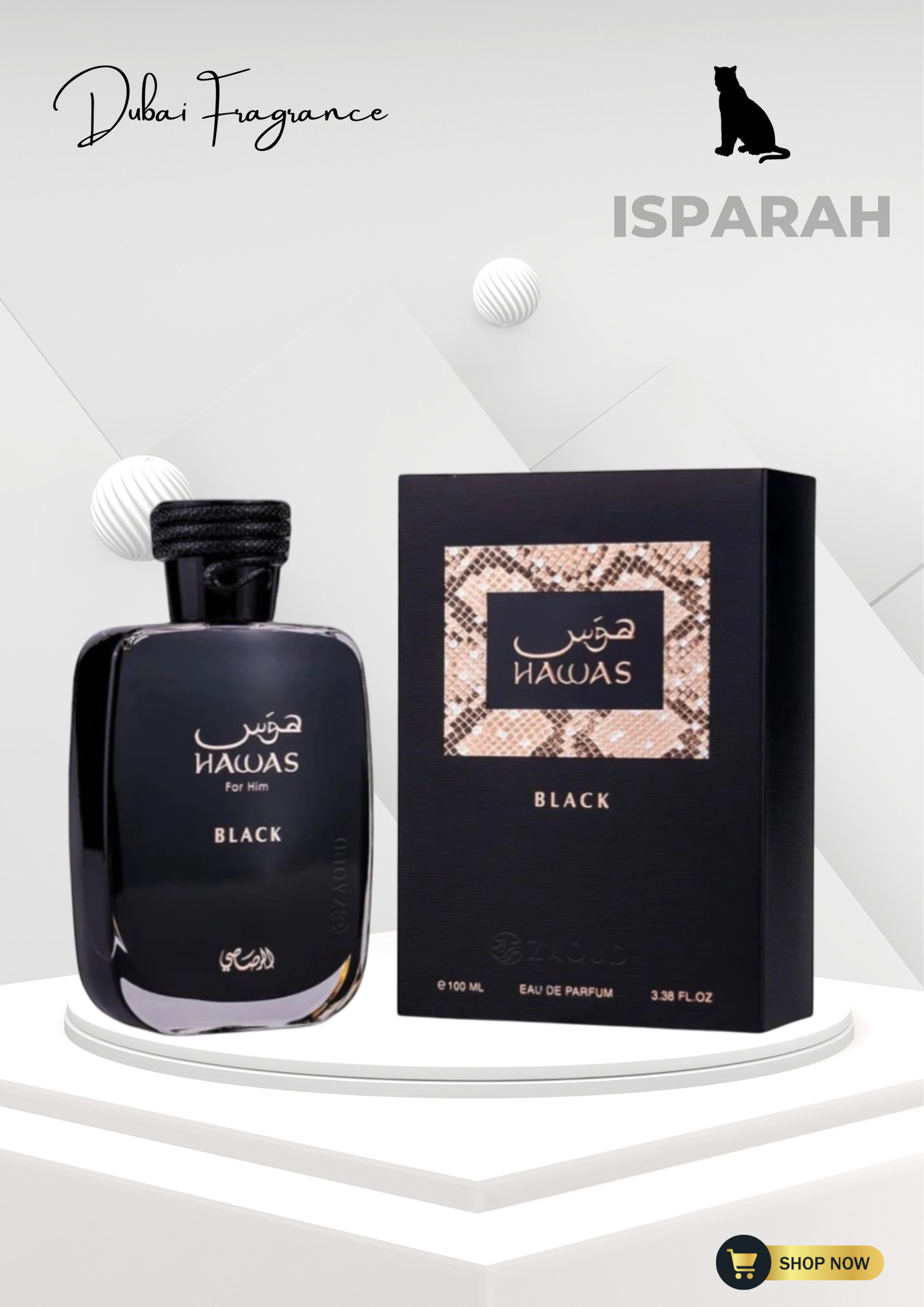 Hawas Black by Rasasi Arabic perfume bottle – long lasting fresh aquatic fragrance for men South Africa