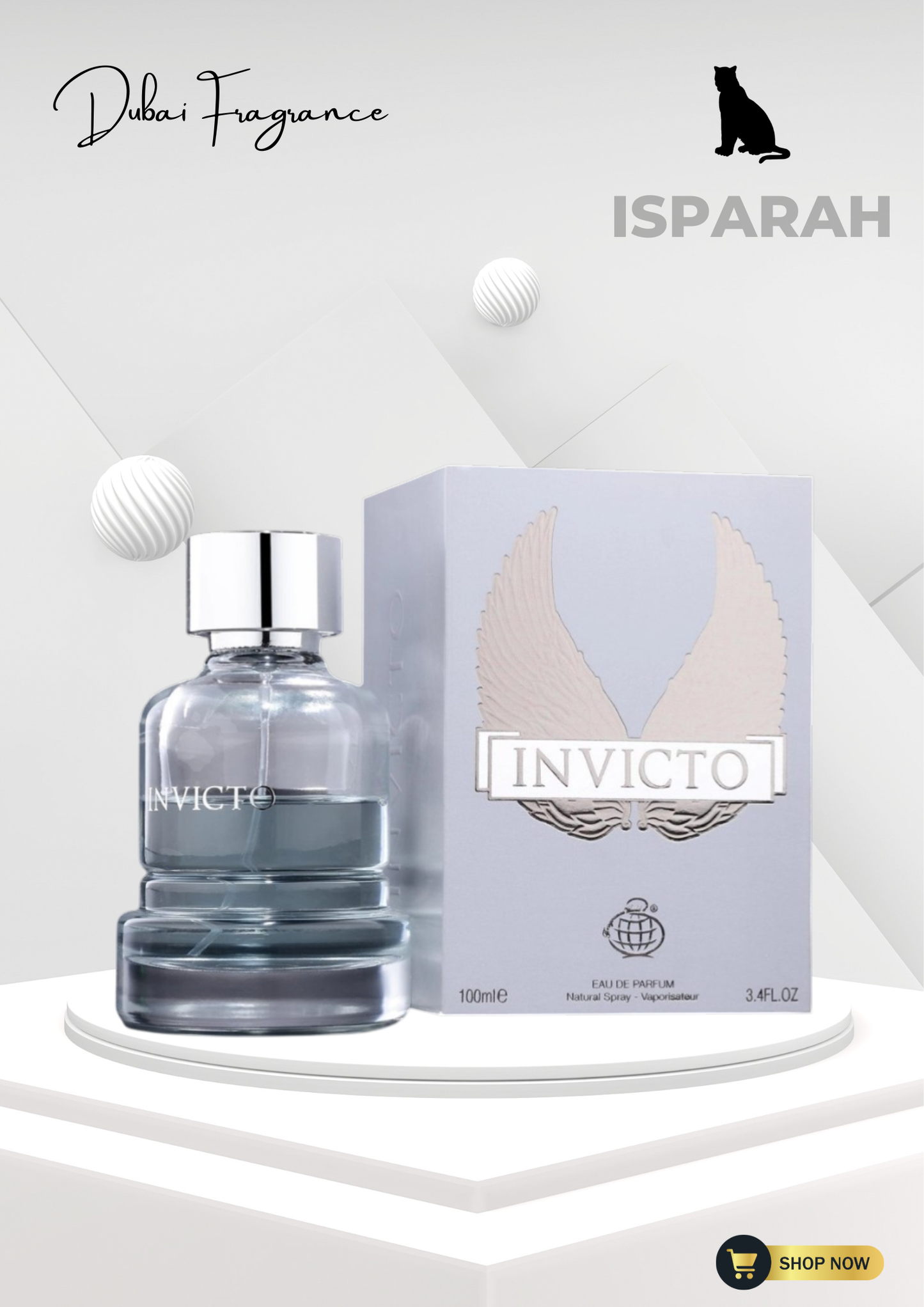 Invicto Arabic perfume bottle – long lasting fresh sweet aquatic fragrance for men South Africa