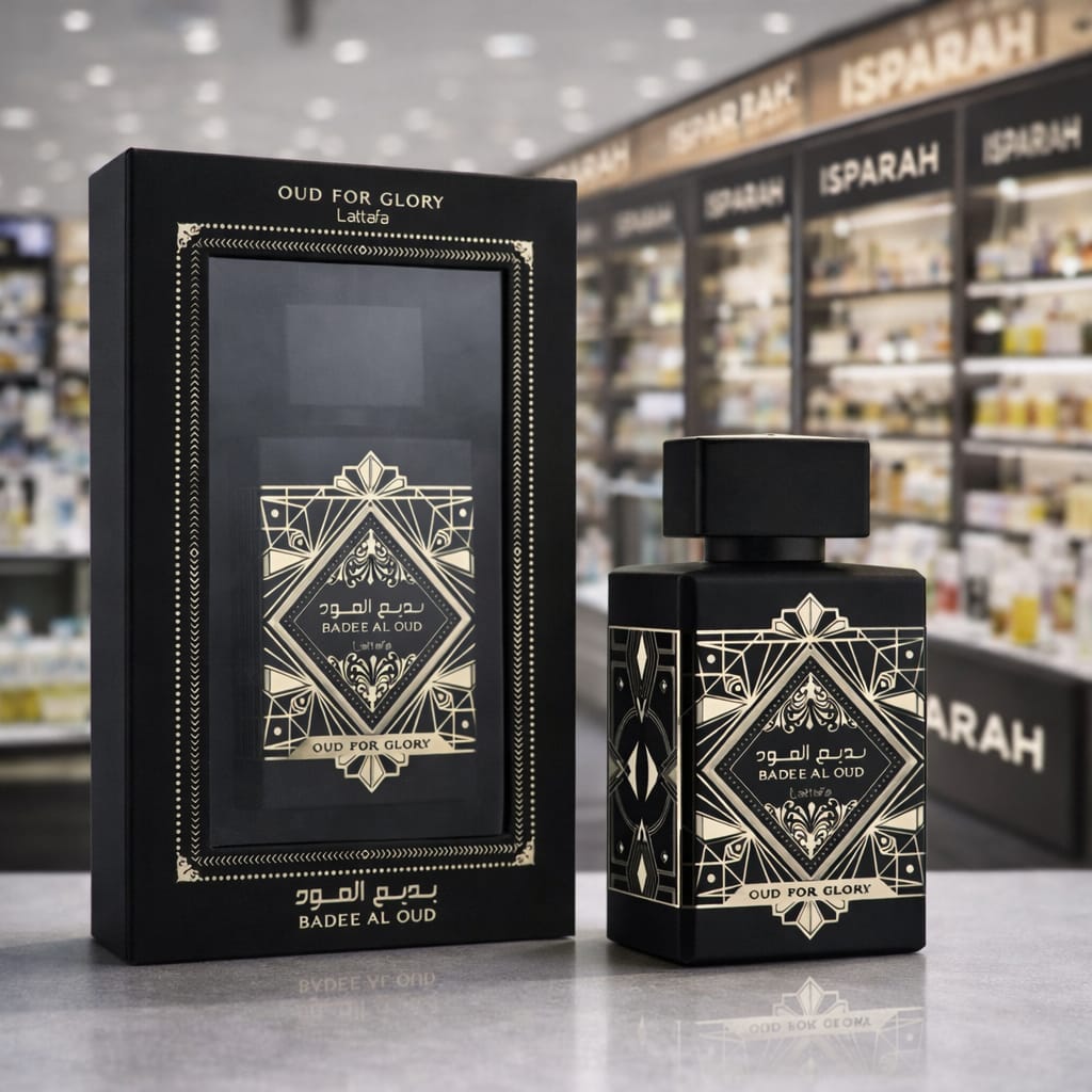 Badee Al Oud by Lattafa luxury Arabic perfume bottle – long lasting smoky oud fragrance South Africa