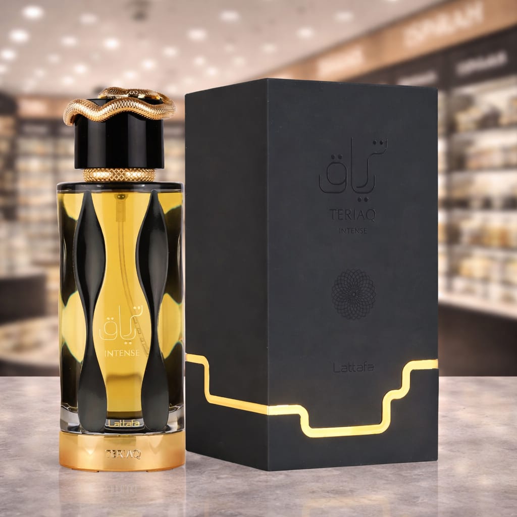 Teriaq Intense by Lattafa sweet spicy vanilla Arabic perfume bottle – long lasting winter fragrance South Africa