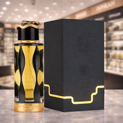 Teriaq Intense by Lattafa sweet spicy vanilla Arabic perfume bottle – long lasting winter fragrance South Africa
