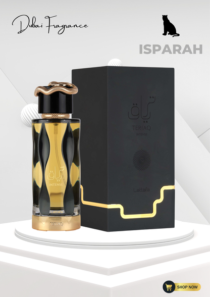 Teriaq Intense by Lattafa sweet spicy vanilla Arabic perfume bottle – long lasting winter fragrance South Africa